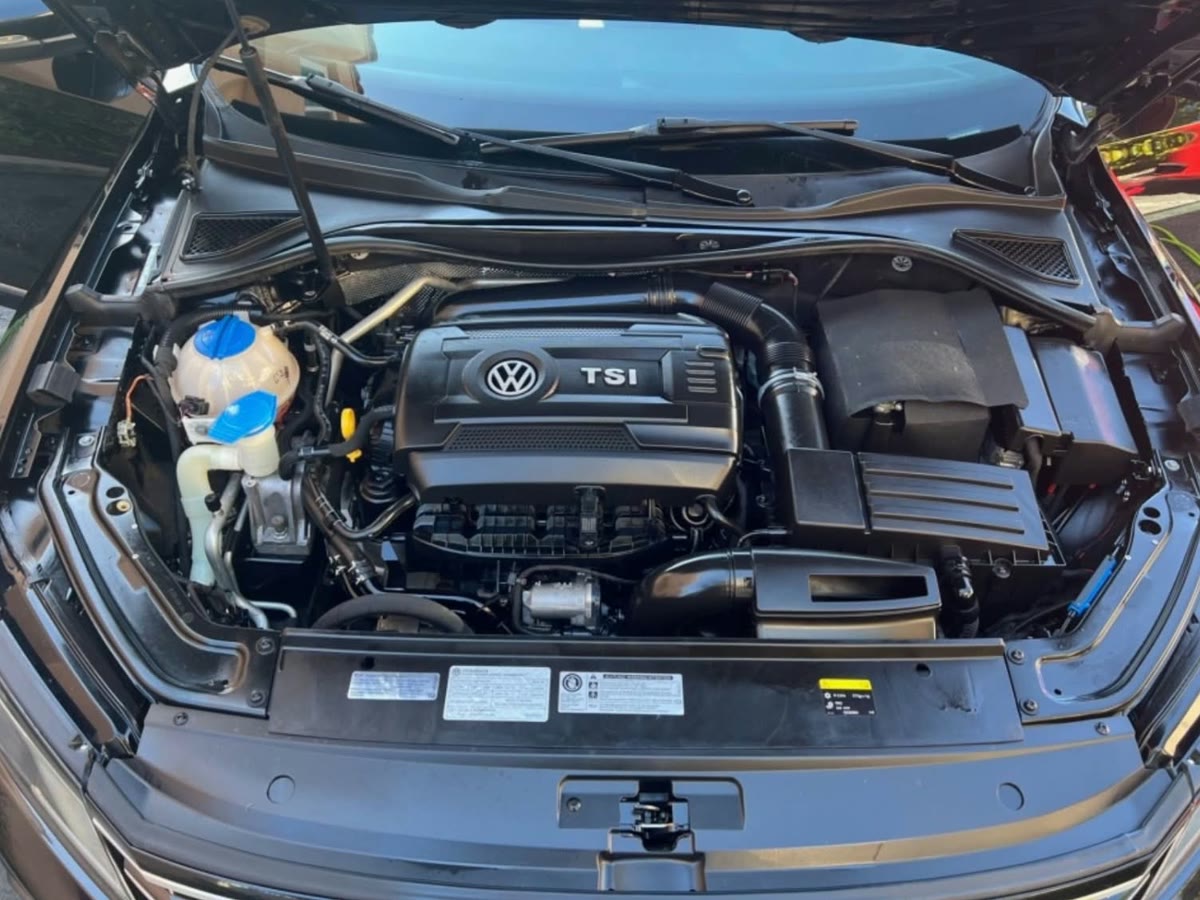 The same Volkswagen engine bay after a detail, clean and dressed